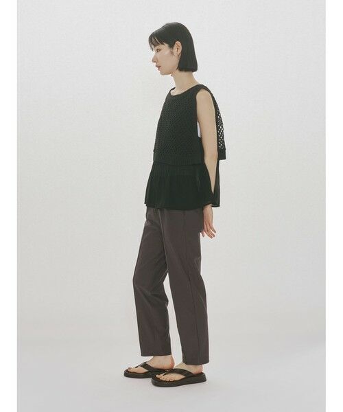 MIDIUMISOLID / ミディウミソリッド ベスト | MIDIUMISOLID for Ladies メッシュニットプリーツベスト | 詳細8