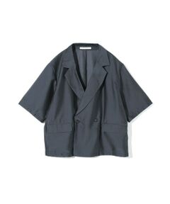 MIDIUMISOLID / ミディウミソリッド テーラードジャケット | MIDIUMISOLID Men’s ハーフスリーブシアーダブルジャケット