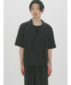 MIDIUMISOLID / ミディウミソリッド テーラードジャケット | MIDIUMISOLID Men’s ハーフスリーブシアーダブルジャケット