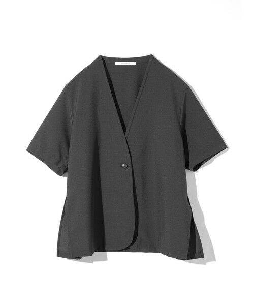 MIDIUMISOLID / ミディウミソリッド シャツ・ブラウス | MIDIUMISOLID for Ladies ノーカラードローストリングシャツ | 詳細12