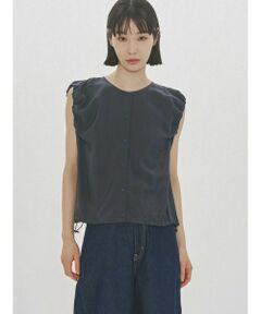 MIDIUMISOLID for Ladies ポプリンボリュームベスト