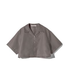MIDIUMISOLID / ミディウミソリッド シャツ・ブラウス | MIDIUMISOLID for Ladies シアーオープンカラーシャツ