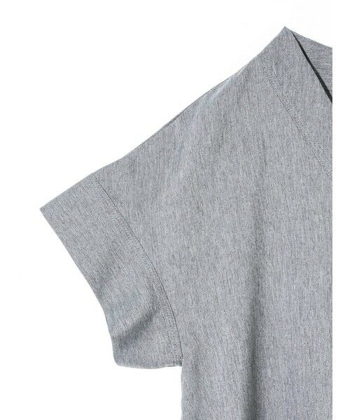 MIDIUMISOLID / ミディウミソリッド ロング・マキシ丈ワンピース | MIDIUMISOLID for Ladies リネンライクVネックフレアワンピース | 詳細3