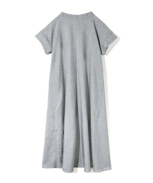 MIDIUMISOLID / ミディウミソリッド ロング・マキシ丈ワンピース | MIDIUMISOLID for Ladies リネンライクVネックフレアワンピース | 詳細5