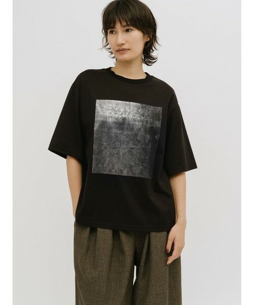 MIDIUMISOLID / ミディウミソリッド カットソー | MIDIUMISOLID for Ladies フォグフォイルTシャツ（ブラック(color99)）