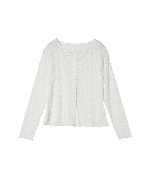 MIDIUMISOLID / ミディウミソリッド カーディガン・ボレロ | MIDIUMISOLID for Ladies レースカーディガン（ホワイト(color10)）