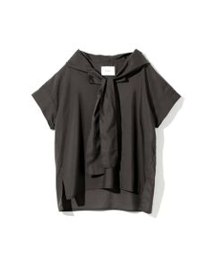 MIDIUMISOLID / ミディウミソリッド シャツ・ブラウス | MIDIUMISOLID for Ladies フードタイワイドプルオーバー