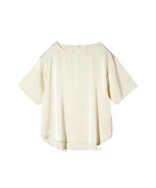 MIDIUMISOLID / ミディウミソリッド Tシャツ | MIDIUMISOLID for Ladies Tシャツライクサテンブラウス（アイボリー(color12)）