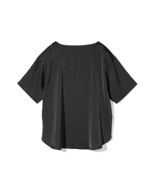 MIDIUMISOLID / ミディウミソリッド Tシャツ | MIDIUMISOLID for Ladies Tシャツライクサテンブラウス | 詳細6