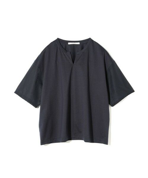 MIDIUMISOLID / ミディウミソリッド カットソー | MIDIUMISOLID for Ladies シアースリーブスキッパープルオーバー(ネイビー(color77))