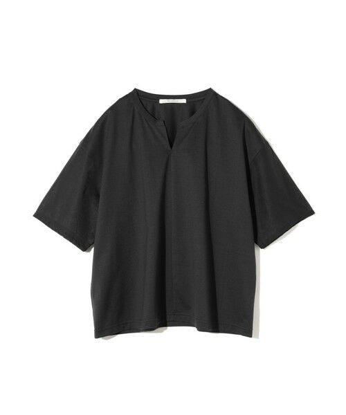 MIDIUMISOLID / ミディウミソリッド カットソー | MIDIUMISOLID for Ladies シアースリーブスキッパープルオーバー(ブラック(color99))