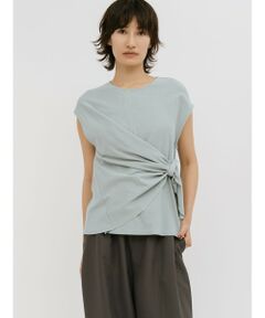 MIDIUMISOLID / ミディウミソリッド カットソー | MIDIUMISOLID for Ladies ドレープツイストノースリーブ