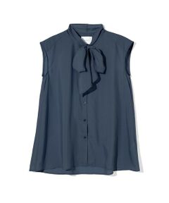 MIDIUMISOLID / ミディウミソリッド シャツ・ブラウス | MIDIUMISOLID for Ladies リボンタイノースリーブブラウス