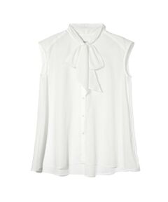 MIDIUMISOLID / ミディウミソリッド シャツ・ブラウス | MIDIUMISOLID for Ladies リボンタイノースリーブブラウス