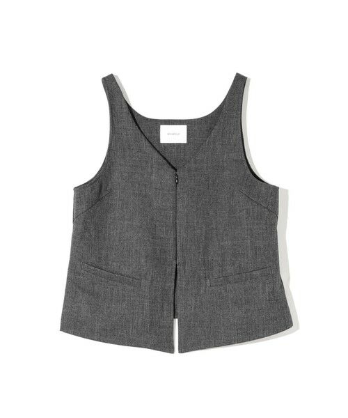 MIDIUMISOLID / ミディウミソリッド ベスト | MIDIUMISOLID for Ladies ビスチェライクジレ（トップブラック(color99)）