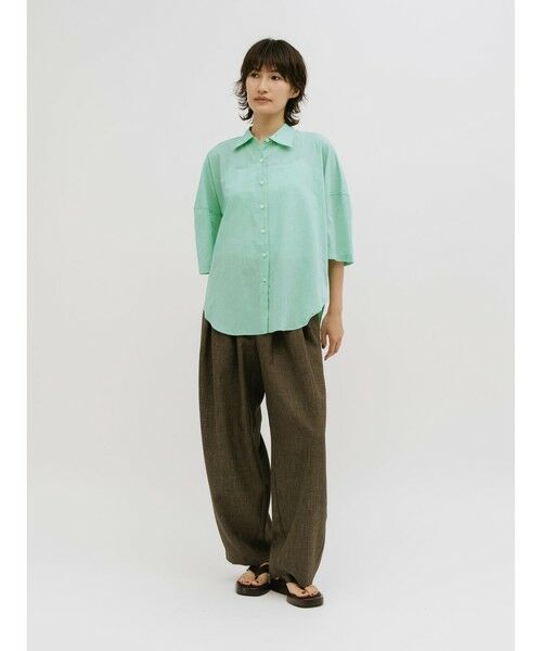 MIDIUMISOLID / ミディウミソリッド シャツ・ブラウス | MIDIUMISOLID for Ladies コクーンスリーブワイドシャツ | 詳細6