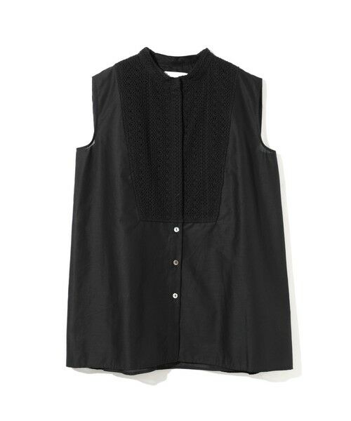 MIDIUMISOLID / ミディウミソリッド シャツ・ブラウス | MIDIUMISOLID for Ladies レース付きワイドシャツ | 詳細2