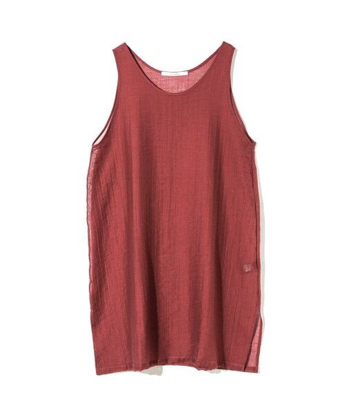 MIDIUMISOLID / ミディウミソリッド ドレス | MIDIUMISOLID for Ladies レイヤードシアーワンピース(ワイン(color43))
