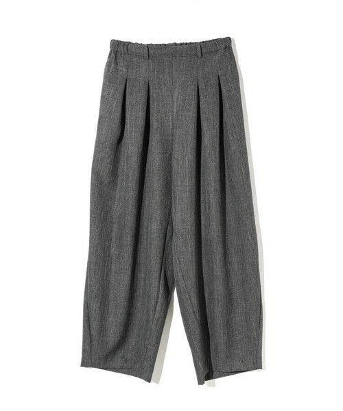 MIDIUMISOLID / ミディウミソリッド その他パンツ | MIDIUMISOLID for Ladies タックカーブバレルパンツ（トップブラック(color99)）