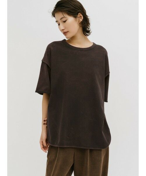 MIDIUMISOLID / ミディウミソリッド カットソー | MIDIUMISOLID for Ladies ピグメントイージーＴシャツ（ブラウン(color44)）