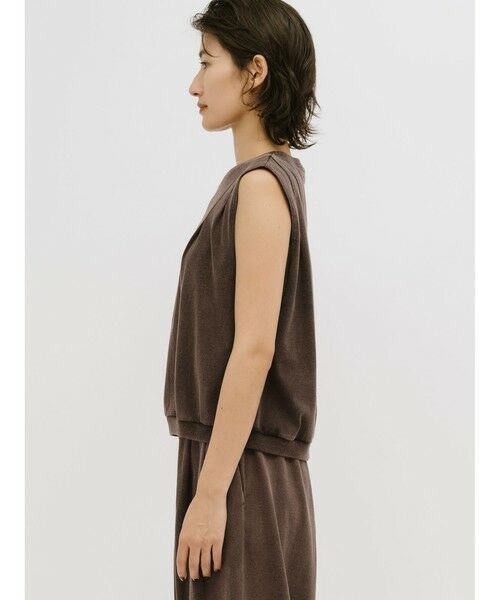 MIDIUMISOLID / ミディウミソリッド カットソー | MIDIUMISOLID for Ladies ピグメントタックノースリーブプルオーバー | 詳細4