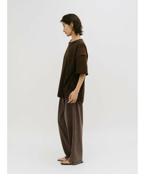 MIDIUMISOLID / ミディウミソリッド その他パンツ | MIDIUMISOLID for Ladies ピグメントタックカーブパンツ | 詳細4