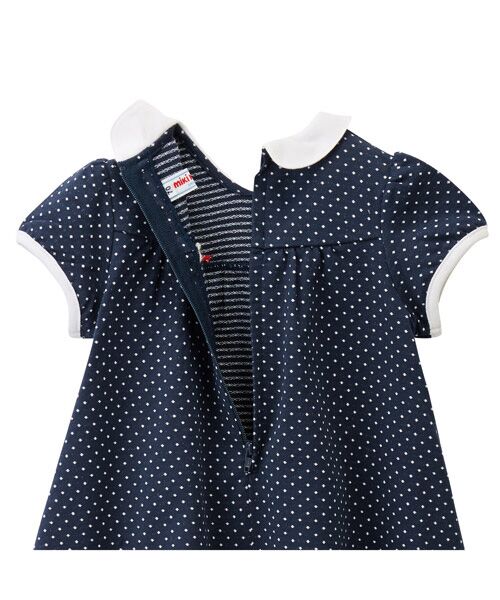 白襟付き ドット柄ワンピ ス 110 1 ミニ丈 ひざ丈ワンピース Miki House ミキハウス ファッション通販 タカシマヤファッションスクエア