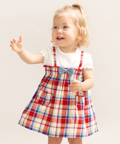 重ね着風ワンピース ミニ丈 ひざ丈ワンピース Miki House ミキハウス ファッション通販 タカシマヤファッションスクエア