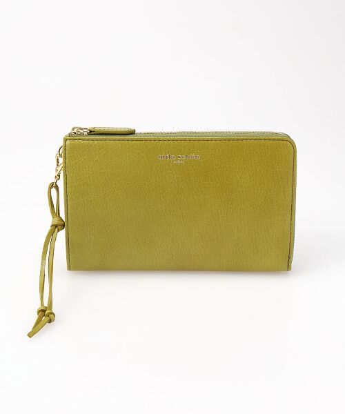 mila schon/ミラ・ショーン マーレ コンパクト長財布 グリーン フリー mila schon/ミラ・ショーン マーレ コンパクト長財布 グリーン フリー