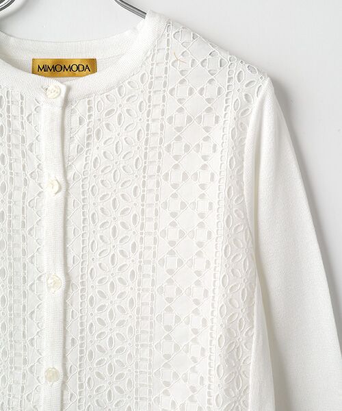MIMO MODA / ミモモーダ カーディガン・ボレロ | 【日本製】レースドッキング　 カーディガン | 詳細2
