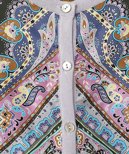 MIMO MODA / ミモモーダ カーディガン・ボレロ | 【イタリア素材】【日本製】G.BINDAパネルプリント　カーディガン | 詳細4