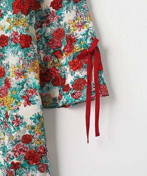 MIMO MODA / ミモモーダ その他トップス | 【日本製】【コットン100%】花柄プリント　ロングブラウス | 詳細3