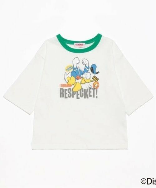 minimal / ミニマル Tシャツ | 【Disney】 リンガー７分袖Tシャツ（白）