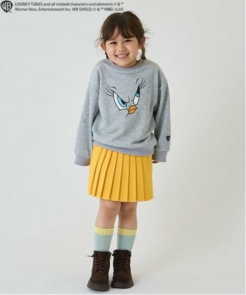 minimal / ミニマル ミニ・ひざ丈スカート | 【マシンウォッシャブル】プリーツニットスカート（黄）