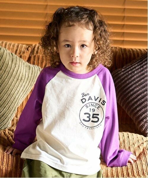 minimal / ミニマル Tシャツ | 【BEN DAVIS】プリントラグランTEE（パープル）