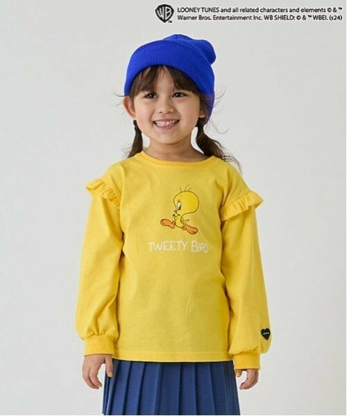 minimal / ミニマル Tシャツ | 【トゥイーティー】【防汚加工】肩フリルプルオーバー（黄）