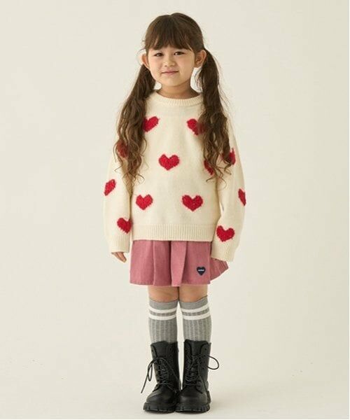 minimal / ミニマル ニット・セーター | 【マシンウォッシャブル】ハートジャガードプルオーバー | 詳細1