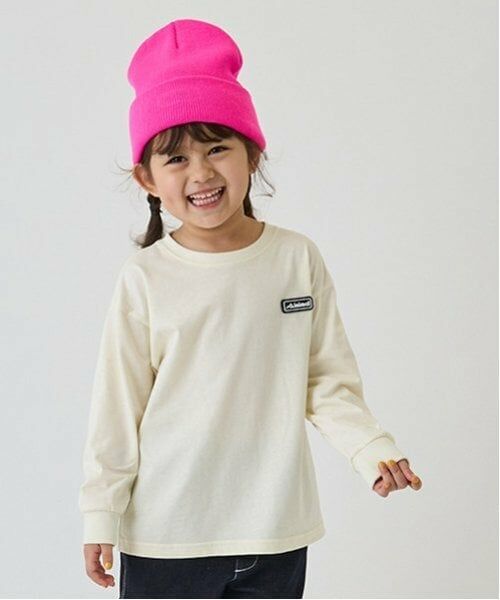 minimal / ミニマル Tシャツ | 【防汚加工】シリコンワッペン長袖Ｔシャツ（オフ ホワイト）