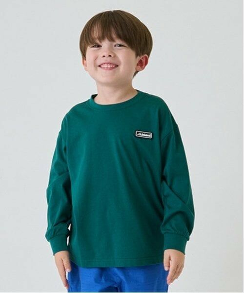 minimal / ミニマル Tシャツ | 【防汚加工】シリコンワッペン長袖Ｔシャツ（グリーン）