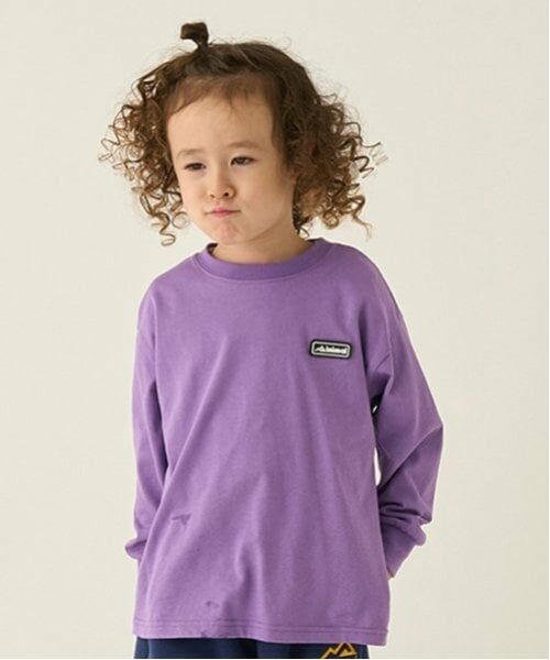 minimal / ミニマル Tシャツ | 【防汚加工】シリコンワッペン長袖Ｔシャツ（パープル）