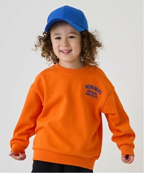 minimal / ミニマル スウェット | 【防汚加工】刺しゅう裏毛プルオーバー（オレンジ）