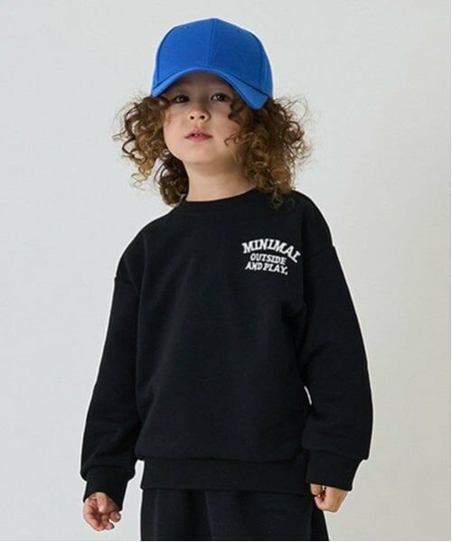 minimal / ミニマル スウェット | 【防汚加工】刺しゅう裏毛プルオーバー（黒）