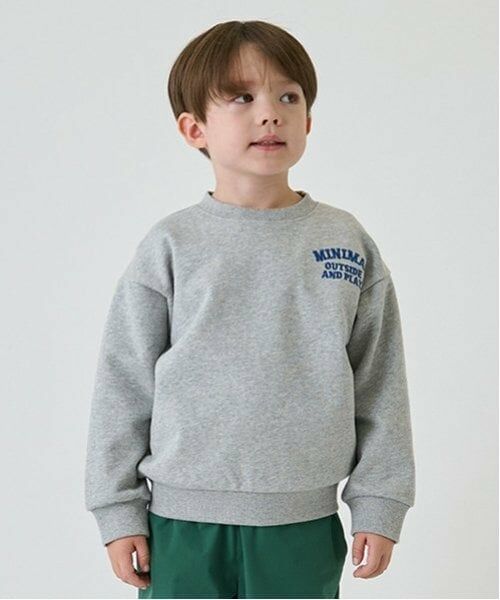 minimal / ミニマル スウェット | 【防汚加工】刺しゅう裏毛プルオーバー（トップ グレー）