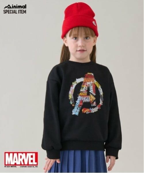 minimal / ミニマル スウェット | 【MARVEL】裏毛プルオーバー（黒）