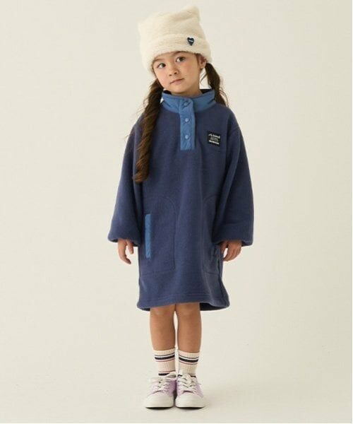minimal / ミニマル ミニ丈・ひざ丈ワンピース | 【静電防止】フリースワンピース（ブルー）