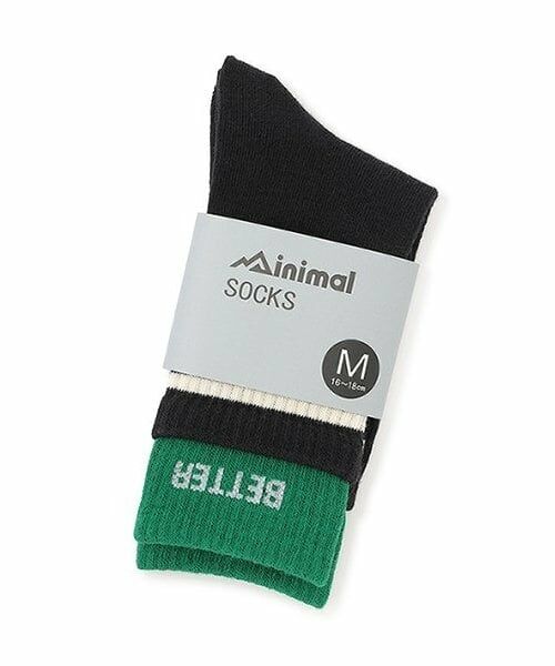 minimal / ミニマル ソックス | バイカラー13ソックス（黒）