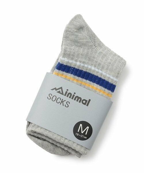 minimal / ミニマル ソックス | ラインRソックス（チャコール）