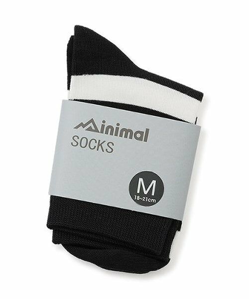 minimal / ミニマル ソックス | ボーダーソックス　（白）