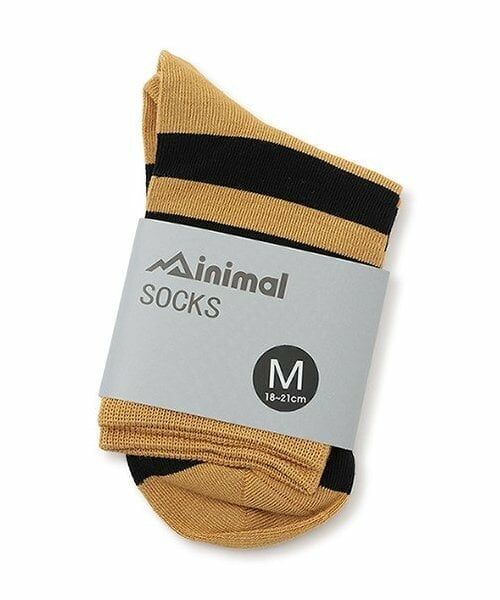 minimal / ミニマル ソックス | ボーダーソックス　（ベージュ）