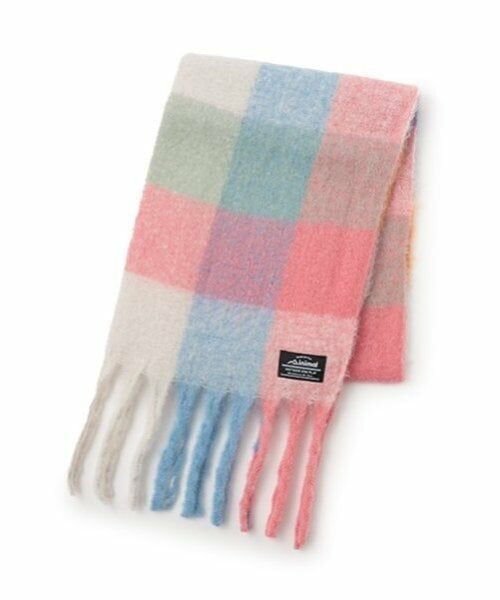 minimal / ミニマル マフラー・ショール・スヌード・ストール | チェックマフラー（ピンク）